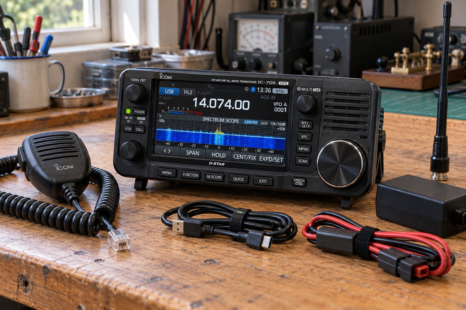 Demo · Icom IC-705 portable transceiver